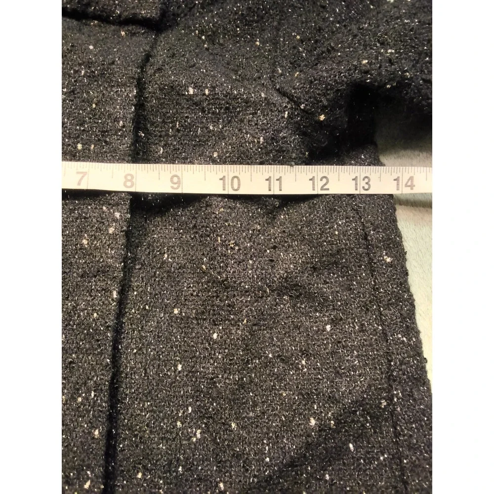 Baby Gap Girls Black Tweed Jacket Gold Metallic Fleck Snap Front Dress Coat Kids